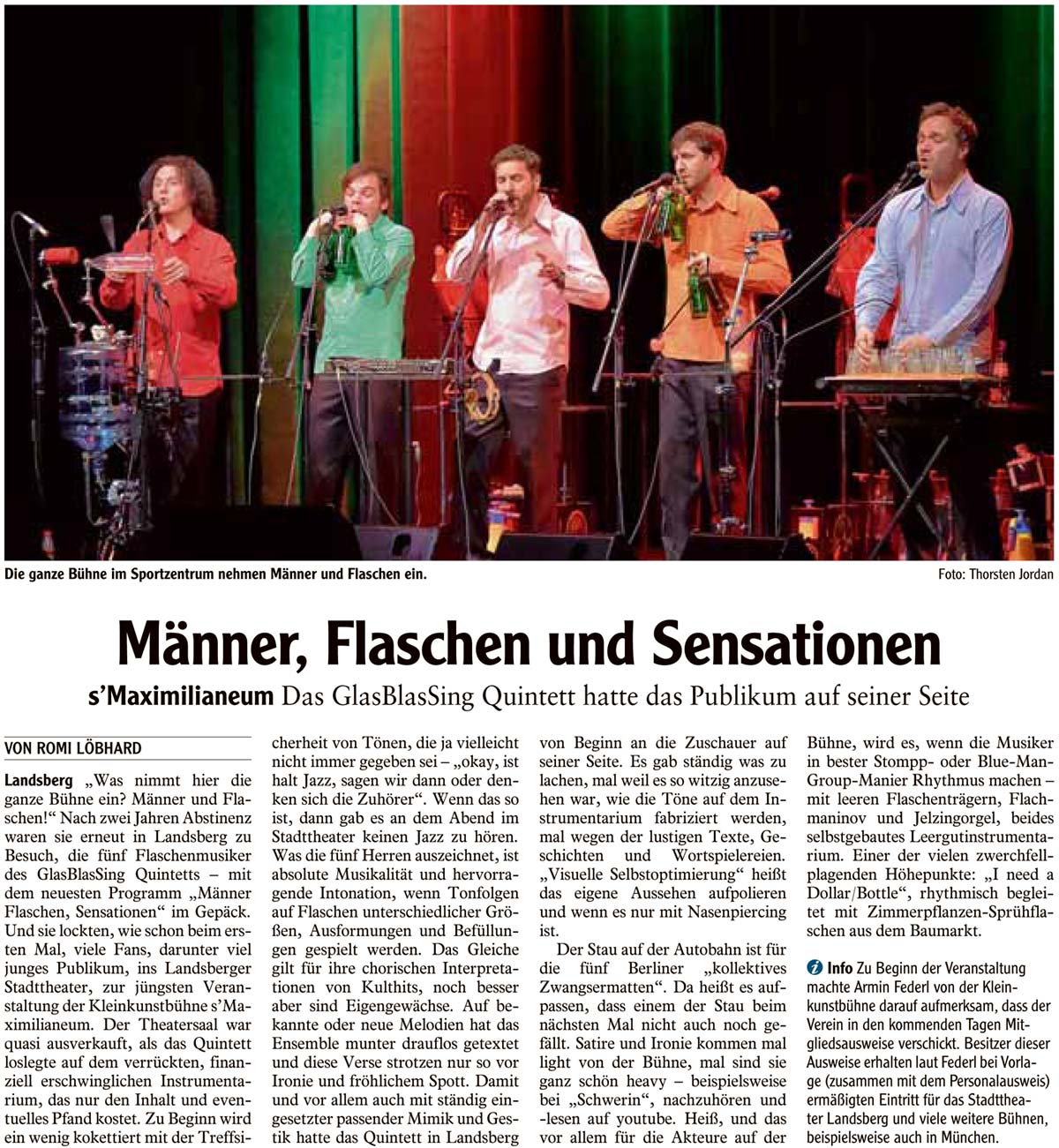 Bild der Kritik aus dem Landsberger Tagblatt vom 25.01.2015