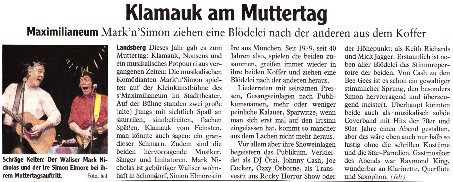 Bild der Kritik aus dem Landsberger Tagblatt vom 15.05.2019