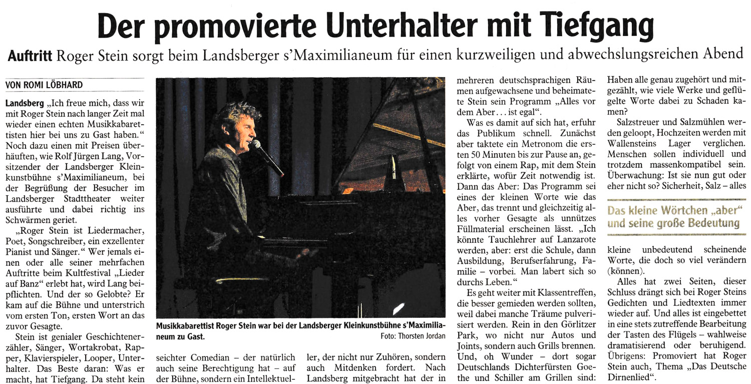 Bild der Kritik aus dem Landsberger Tagblatt vom 06.11.2021