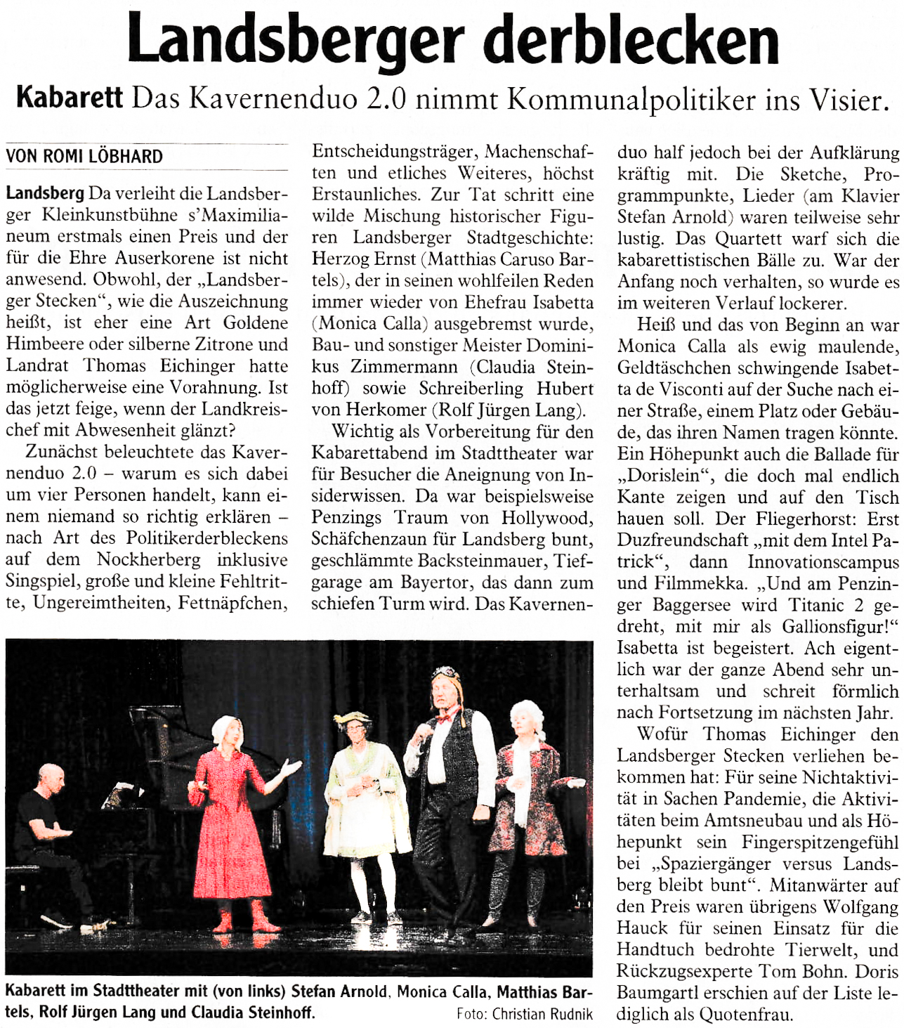 Bild der Kritik aus dem Landsberger Tagblatt vom 27.05.2022