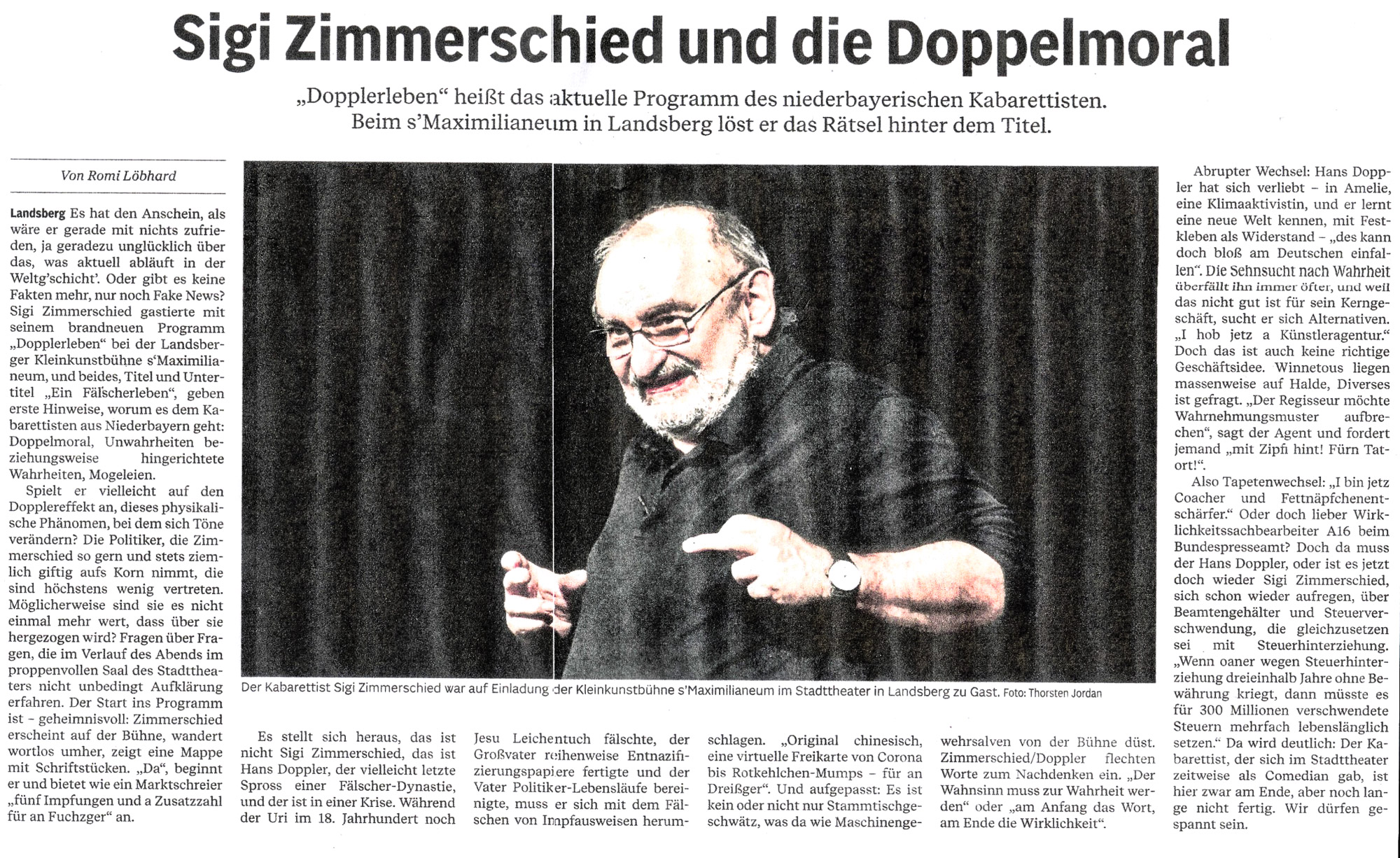 Bild der Kritik aus dem Landsberger Tagblatt vom 20.05.2023